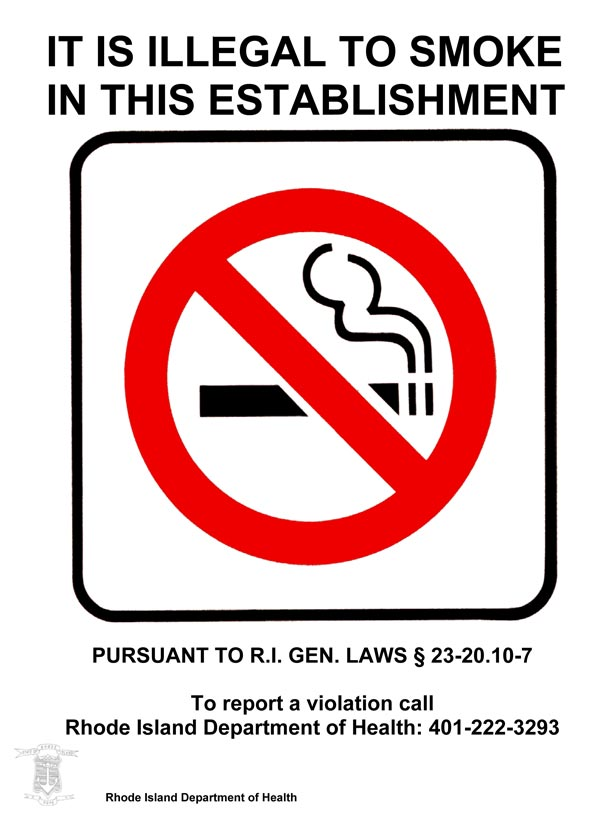 It is Illegal to Smoke or Vape in this Establishment - cardstock