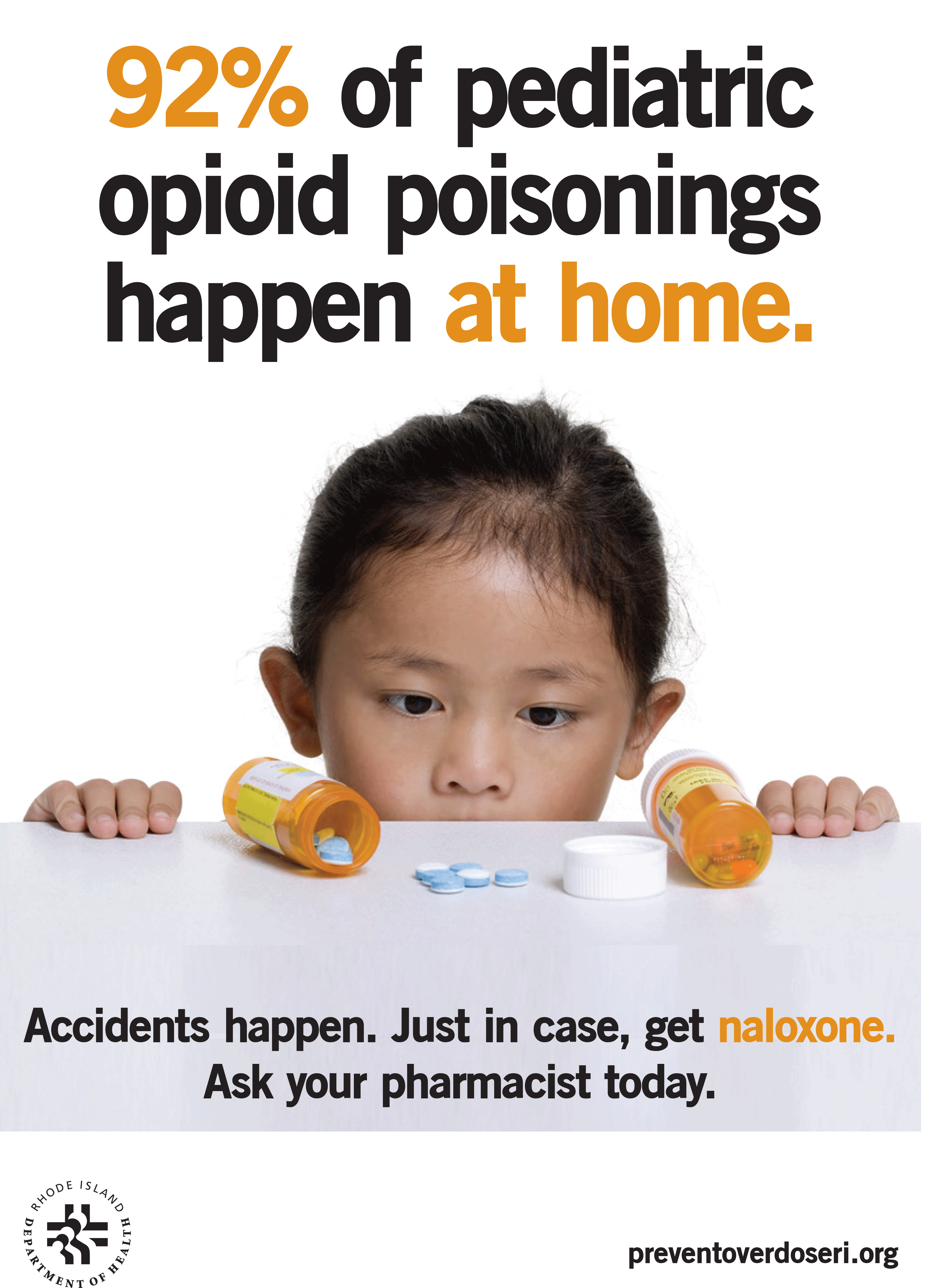 92 percent of pediatric opioid poisonings happen at home