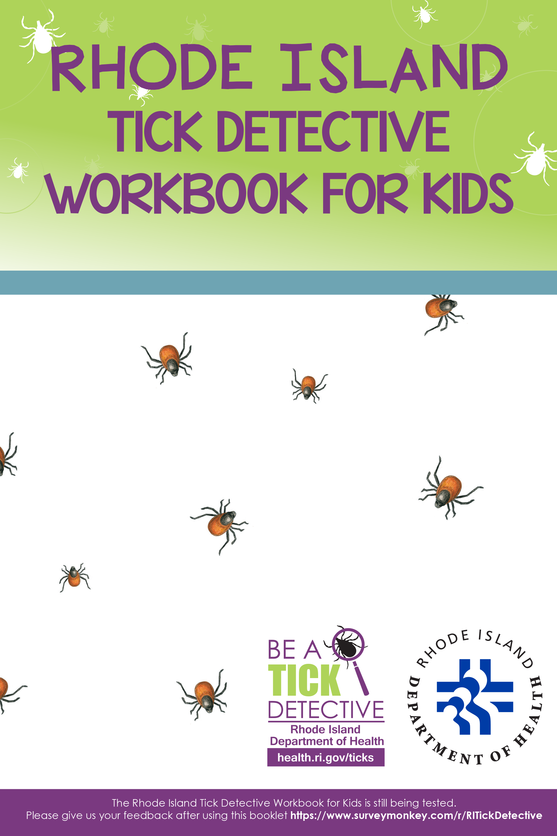 Rhode Island Tick Detective Workbook for Kids