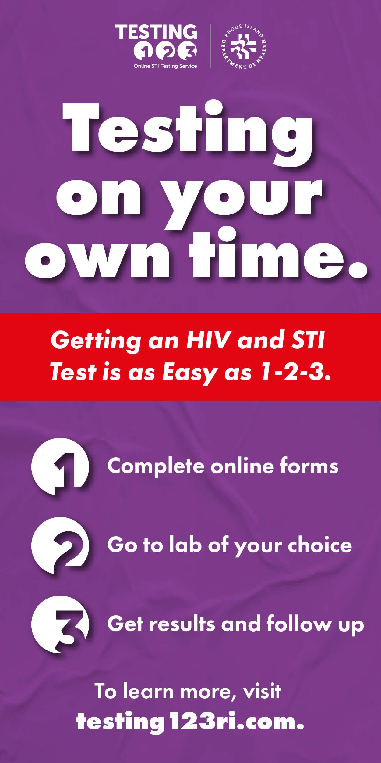 STI and HIV testing - 1,2,3 steps