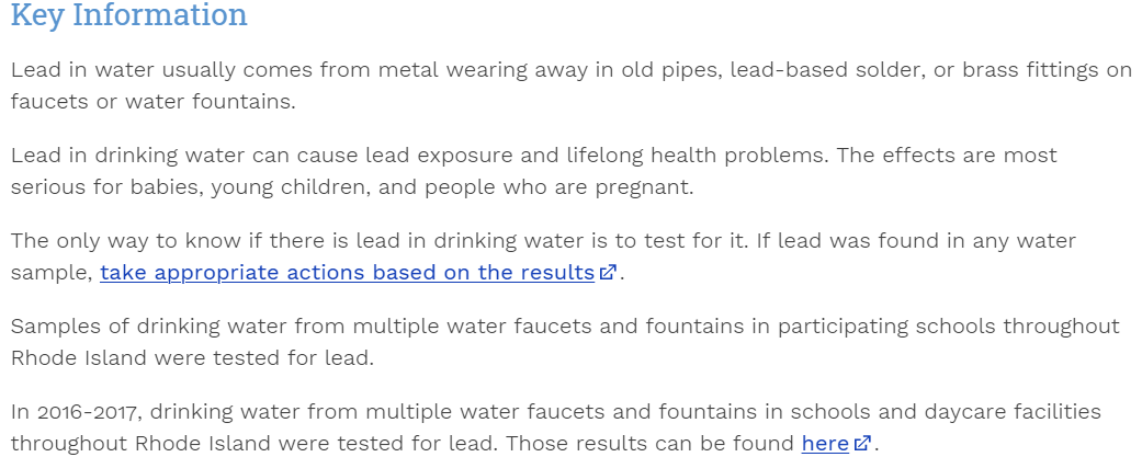 testing school drinking water lead