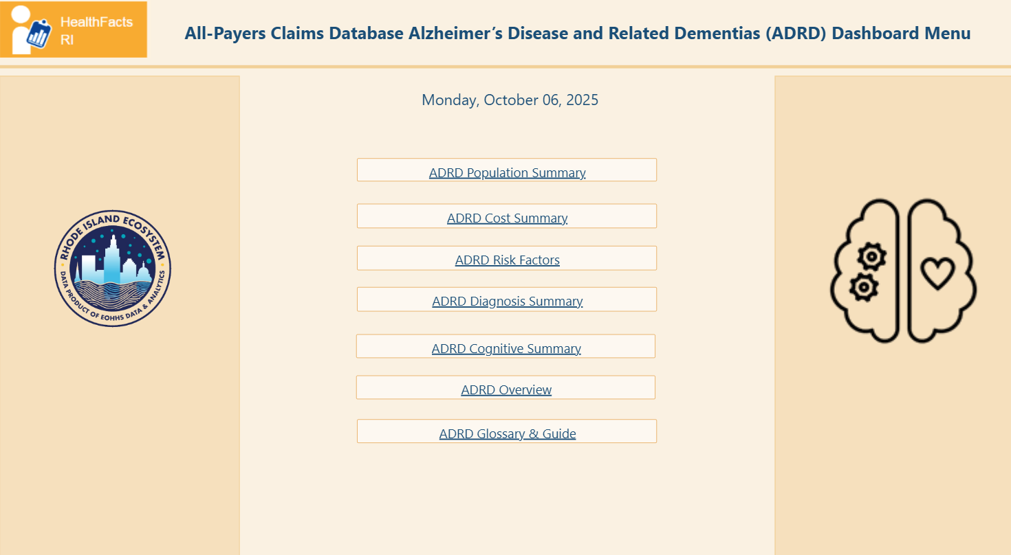 Alzheimer's Disease and related disease Dashboard