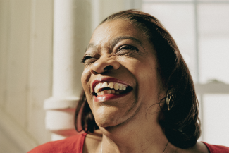 woman smiling