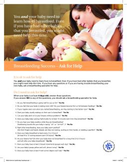 Breastfeeding Success Ask for Help