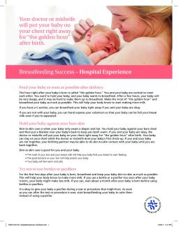 Breastfeeding Success Hospital Experience
