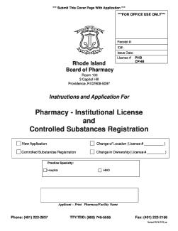 Pharmacy Institutional