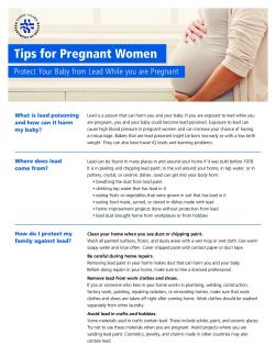 Tips For Pregnant Women to Prevent Lead Poisoning in Young Children