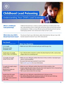 Understanding Your Childs Lead Test Results