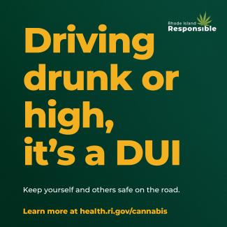 Driving drunk or high, it's a DUI - social media post
