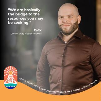 Sample social media post featuring Felix, a local Community Health Worker